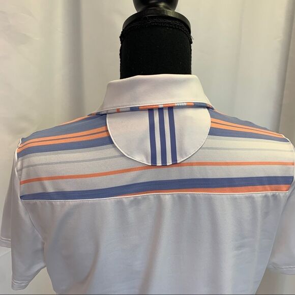 ADIDAS Golf Ladies Ultimate 365 Stripe Short Sleeve Polo Shirt Sz M🇨🇦 - Picture 7 of 12